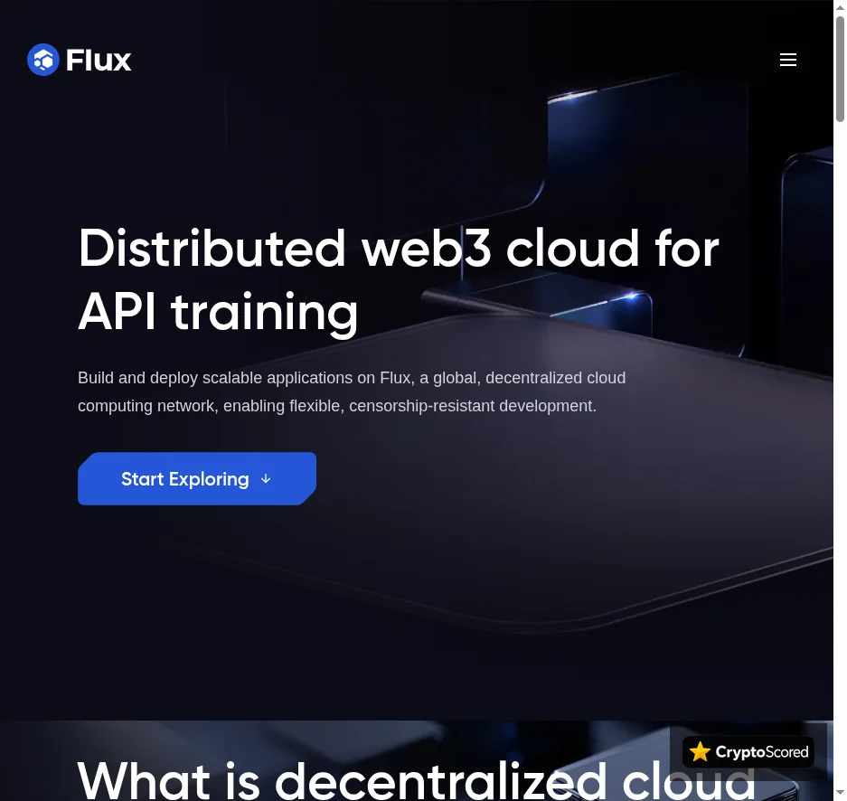 Flux website preview
