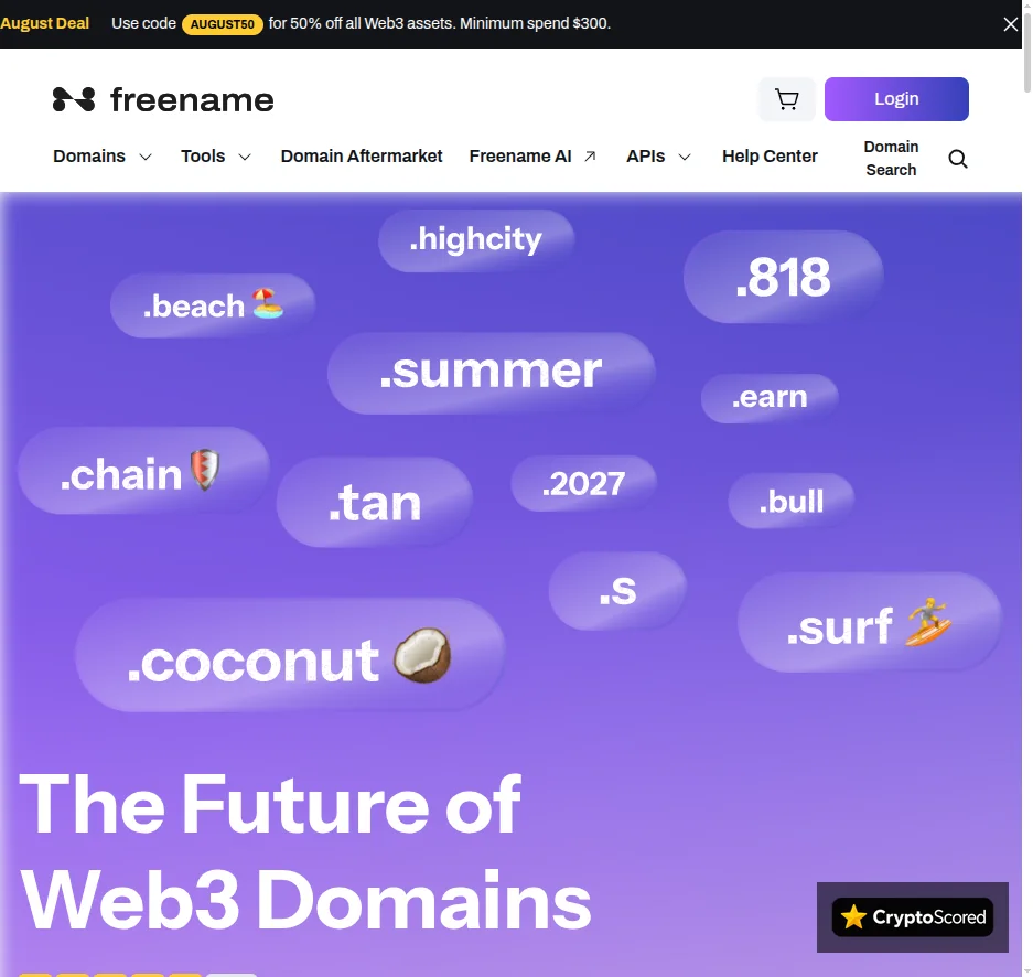 Freename website preview