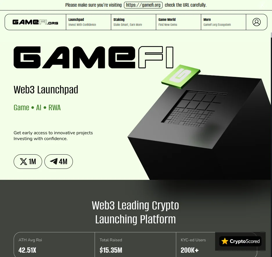 GameFi.org website preview