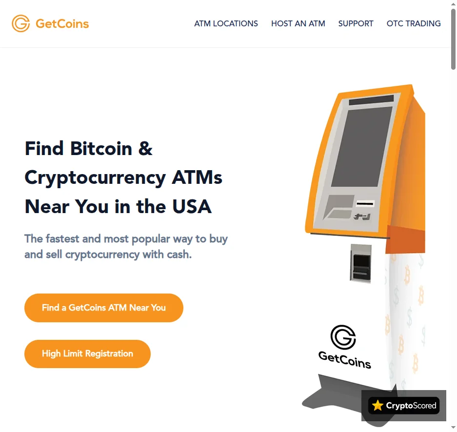 GetCoins website preview