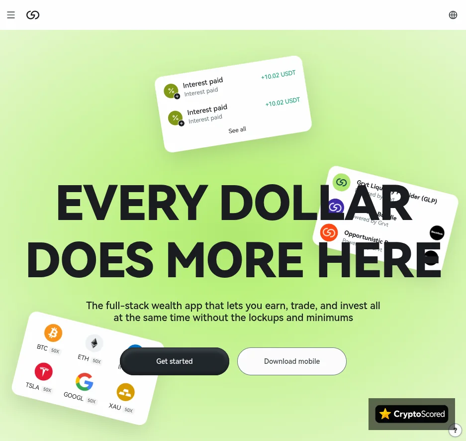 GRVT website preview