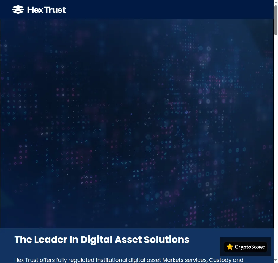 Hex Trust website preview