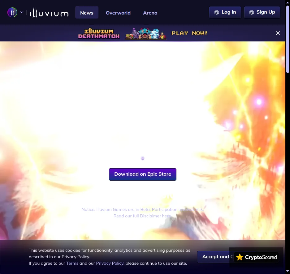Illuvium website preview