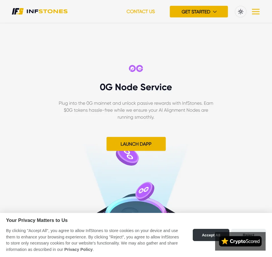 InfStones website preview