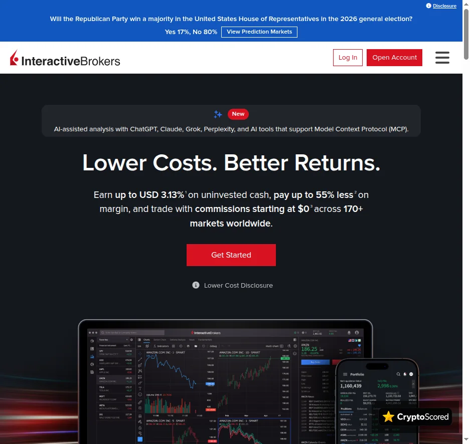 Interactive Brokers website preview