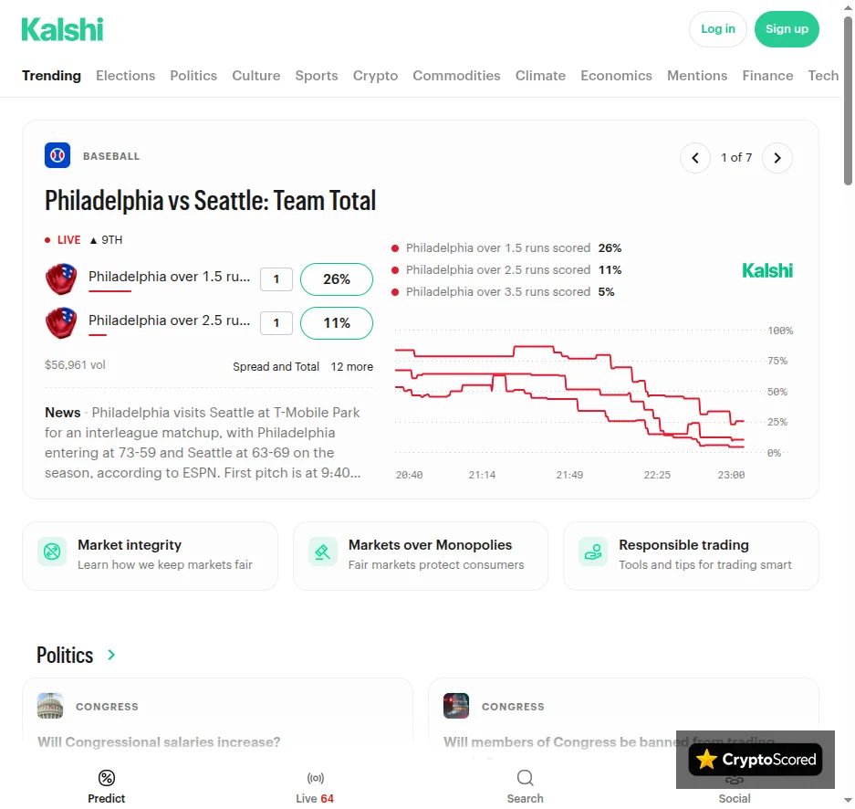 Kalshi website preview