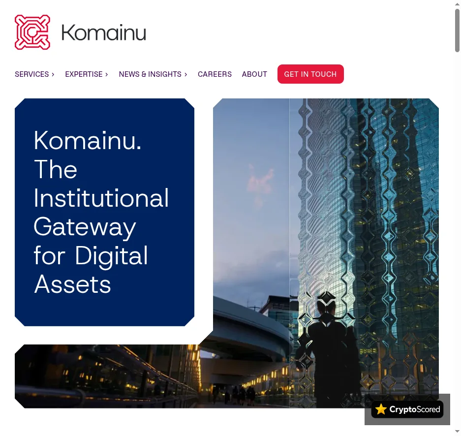 Komainu website preview