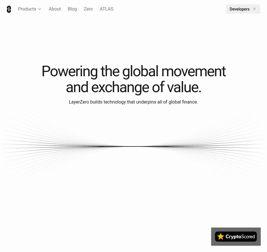 LayerZero website preview