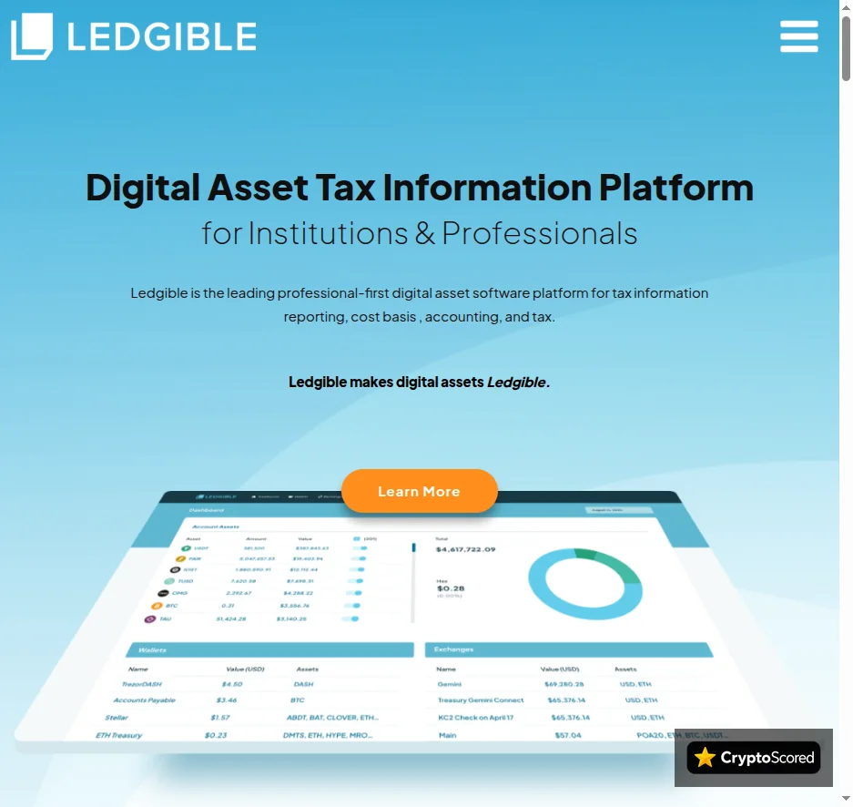 Ledgible website preview