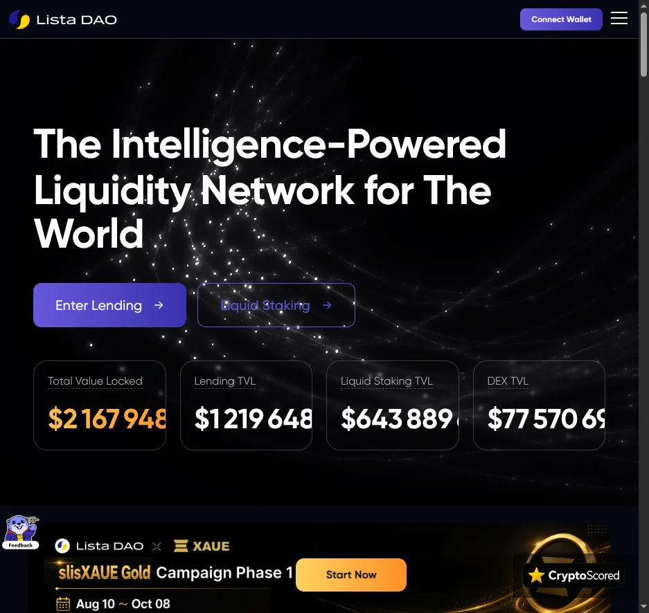 Lista Lending website preview