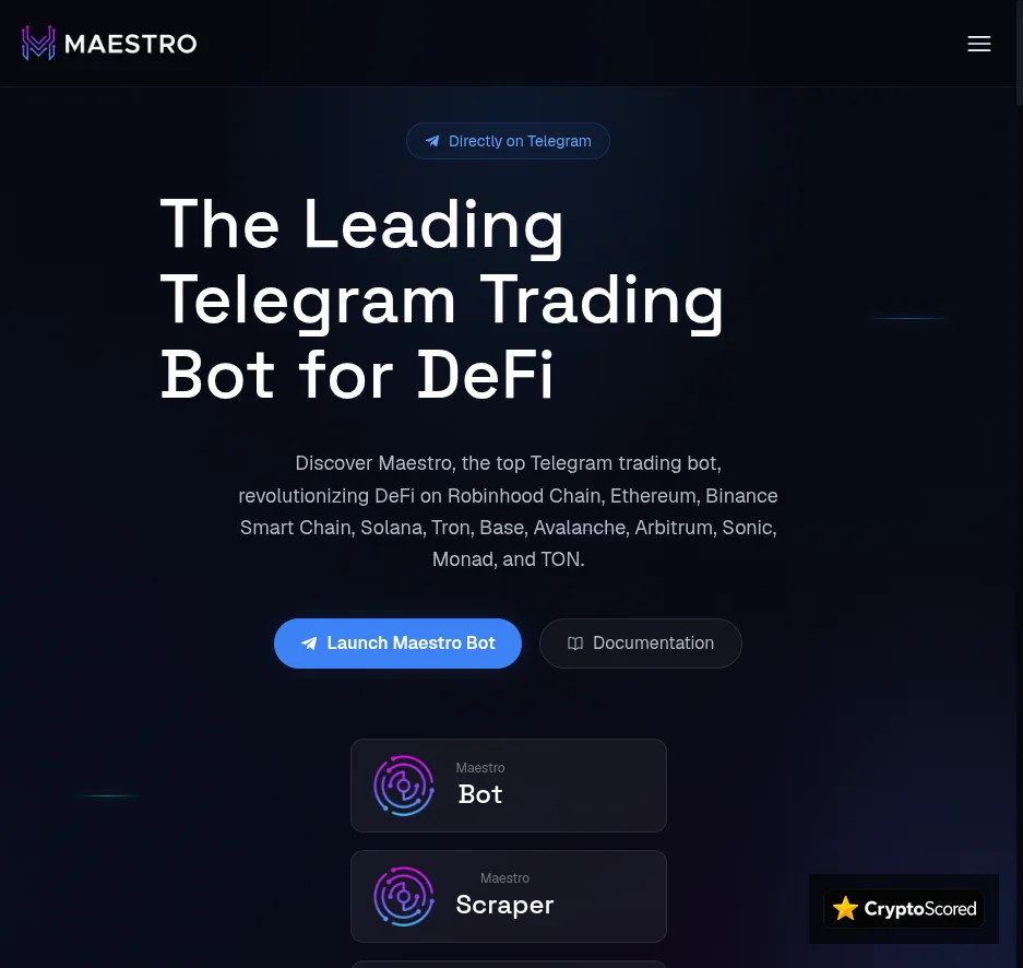 Maestro website preview