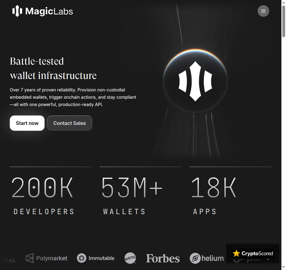 Magic website preview
