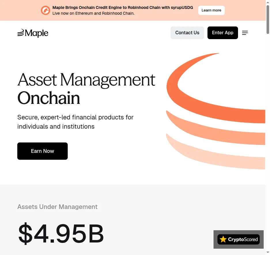 Maple website preview