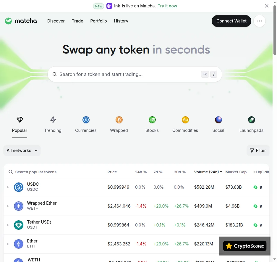 Matcha website preview
