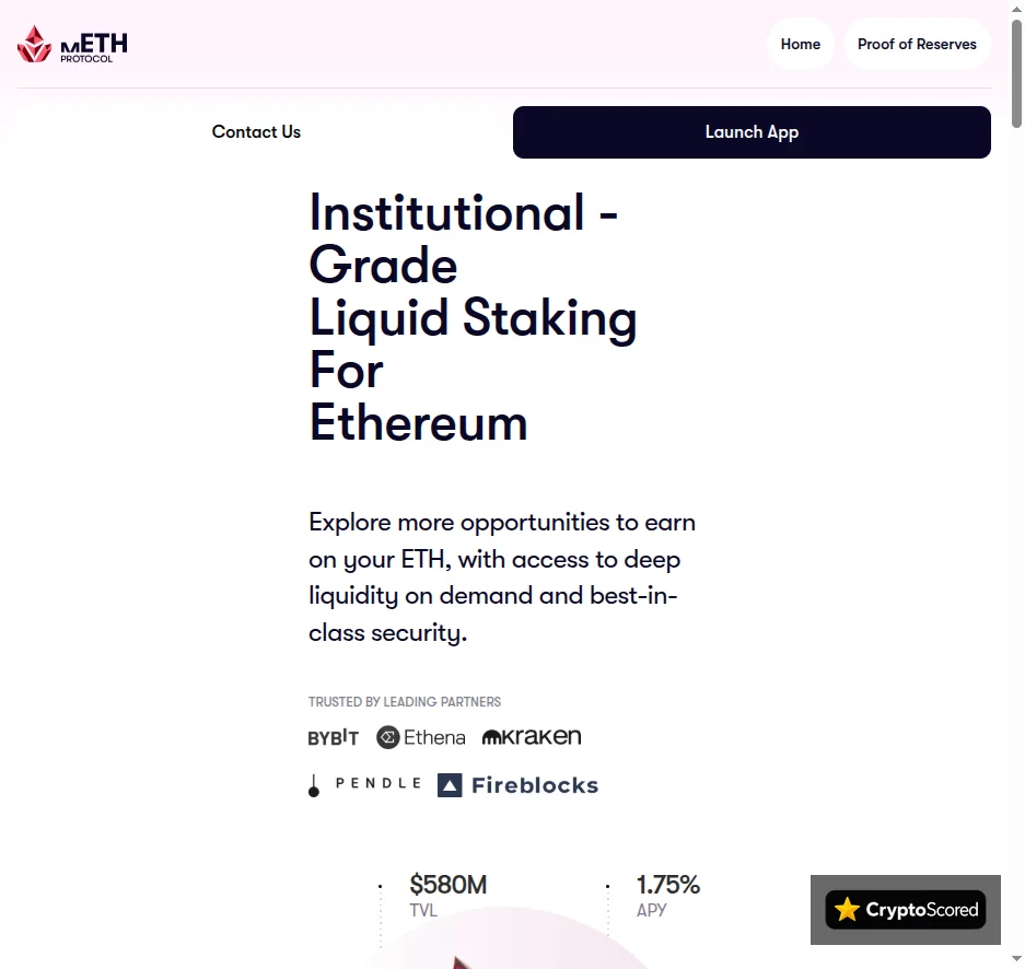 mETH Protocol website preview