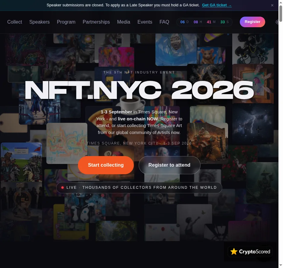 NFT.NYC 2026 website preview