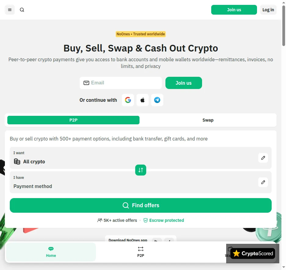 NoOnes website preview