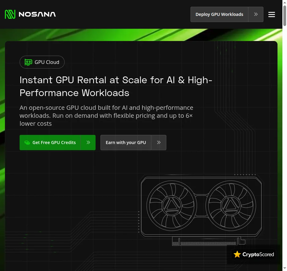 Nosana website preview