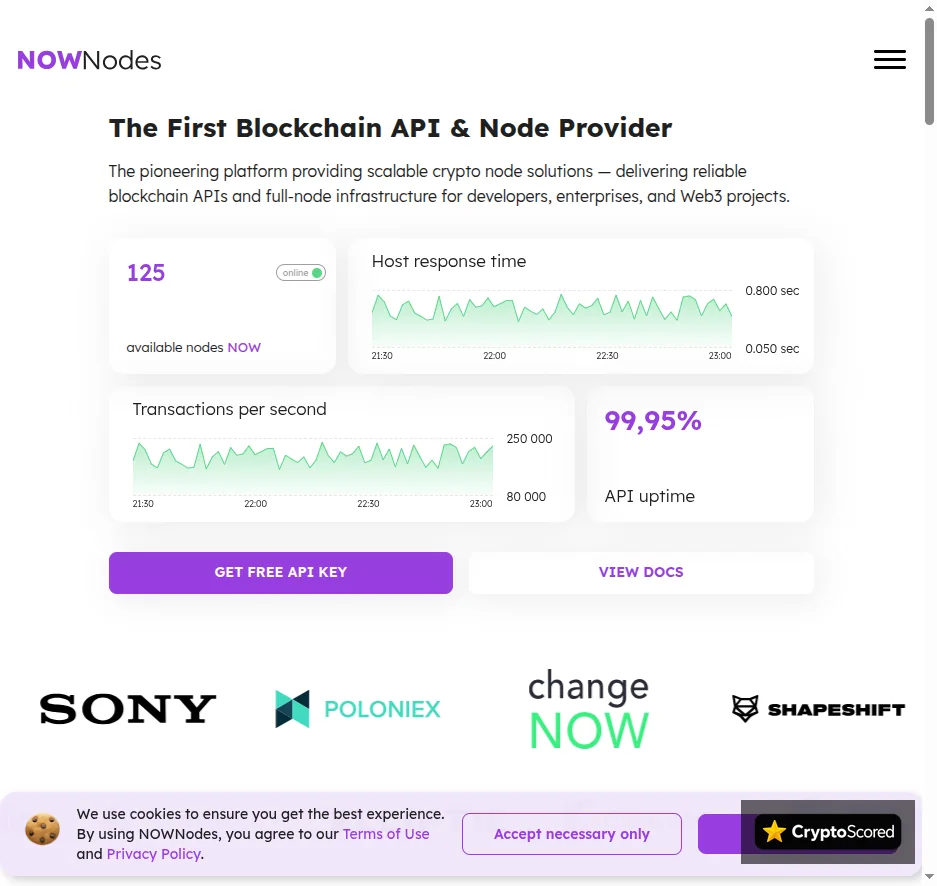NOWNodes website preview