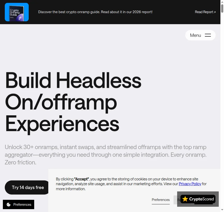 Onramper website preview