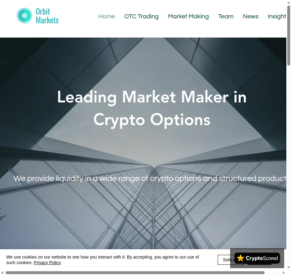 Orbit Markets website preview