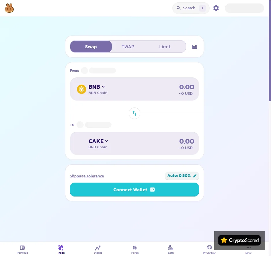 PancakeSwap website preview