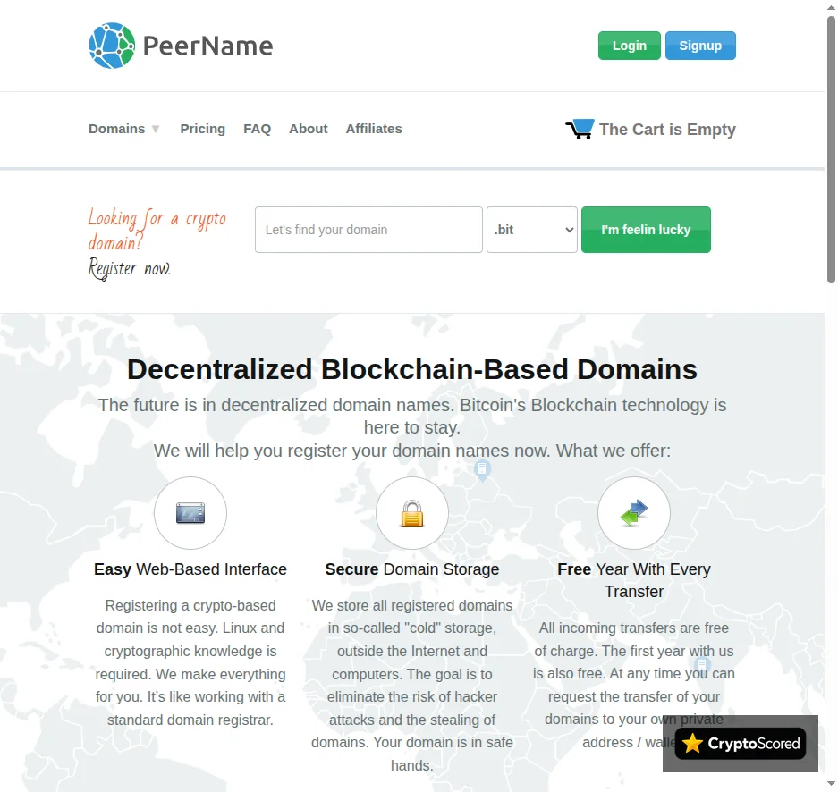 PeerName website preview