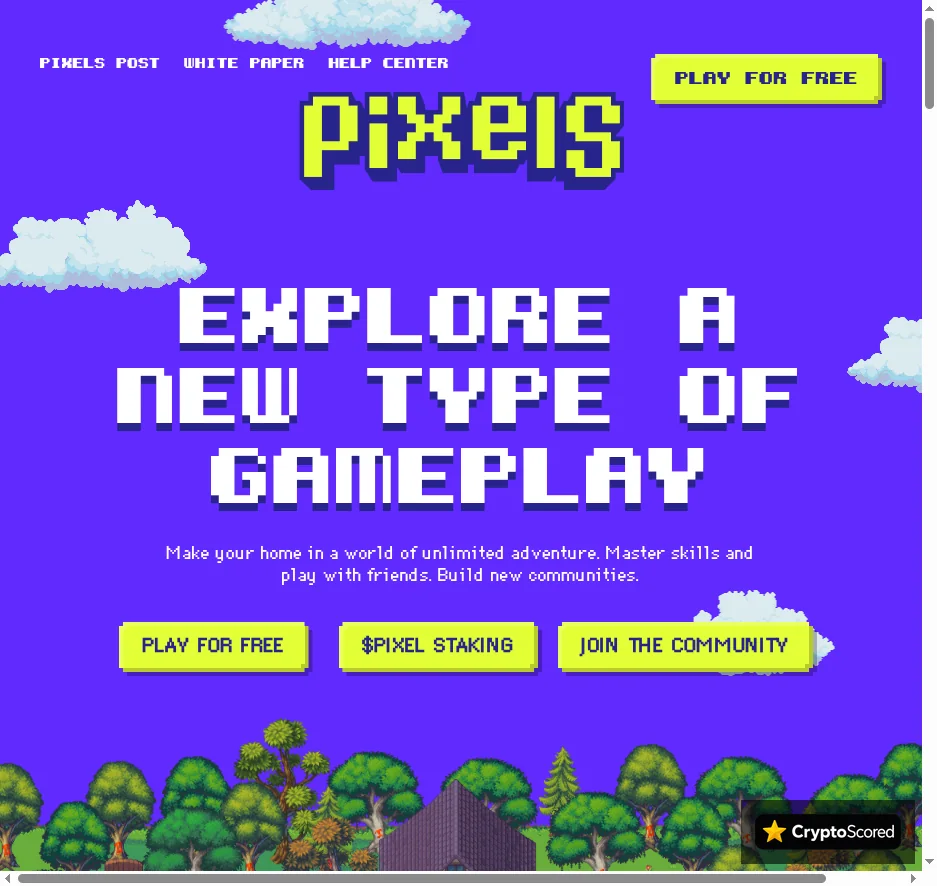 Pixels website preview