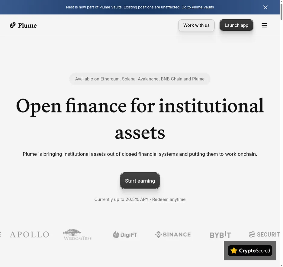 Plume website preview