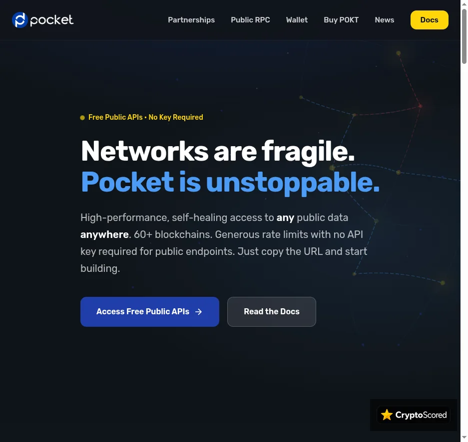 Pokt Network website preview