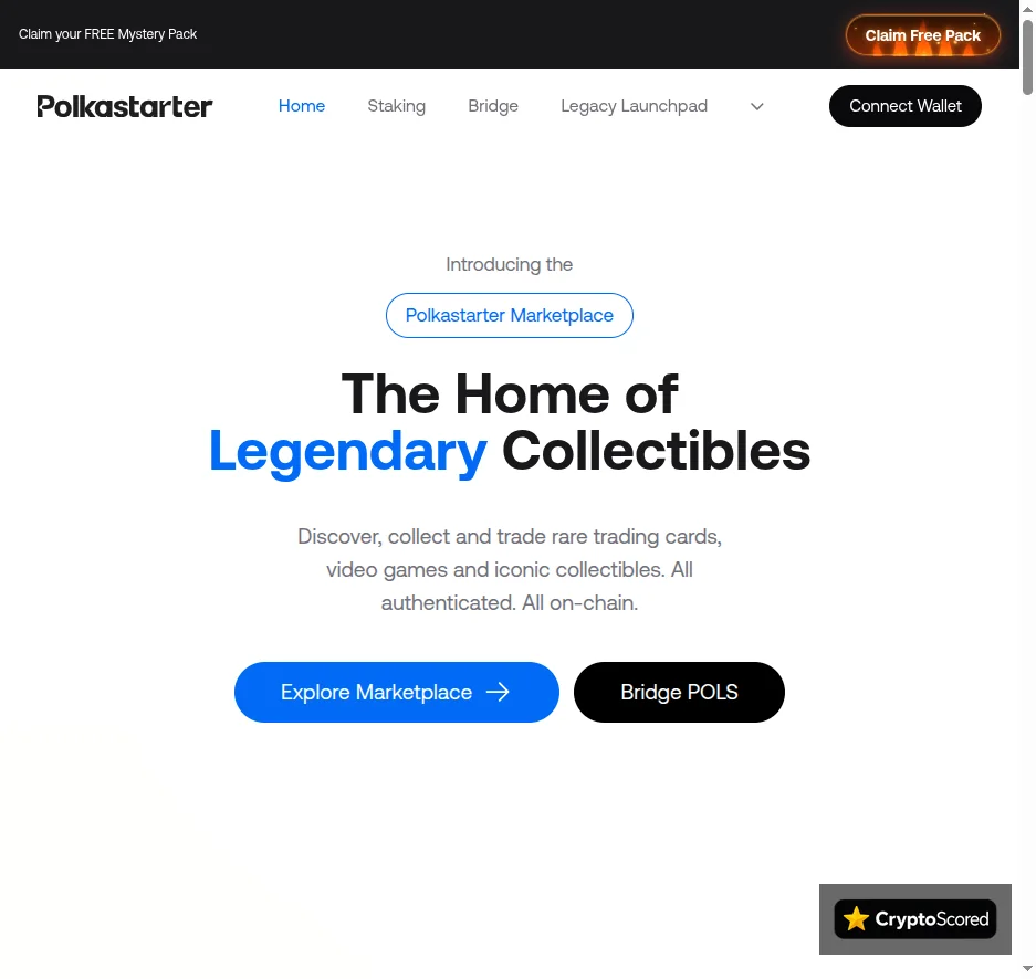 Polkastarter website preview