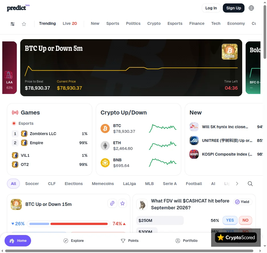 Predict Fun website preview