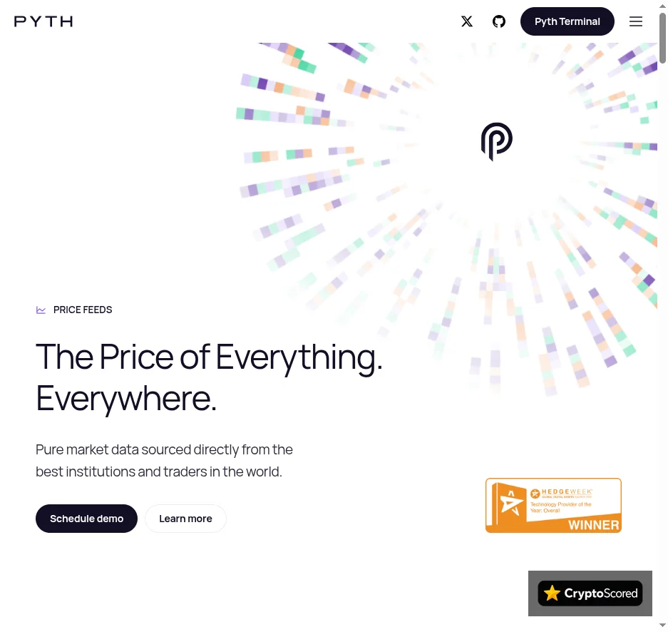 Pyth Network website preview