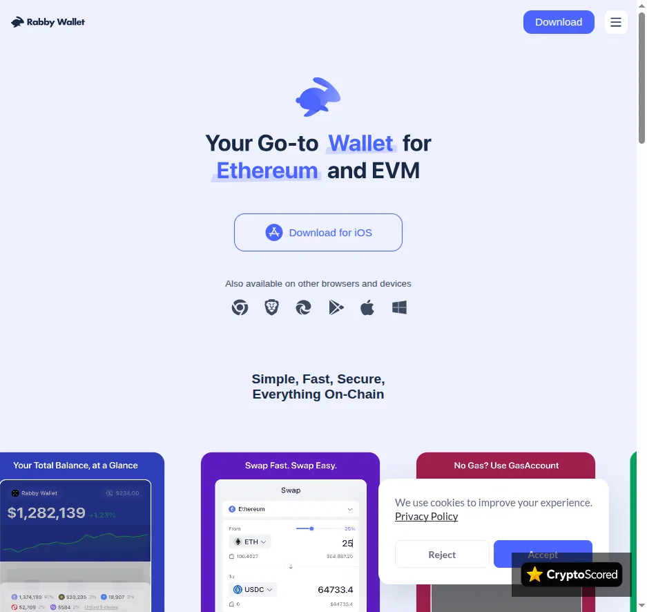 Rabby website preview