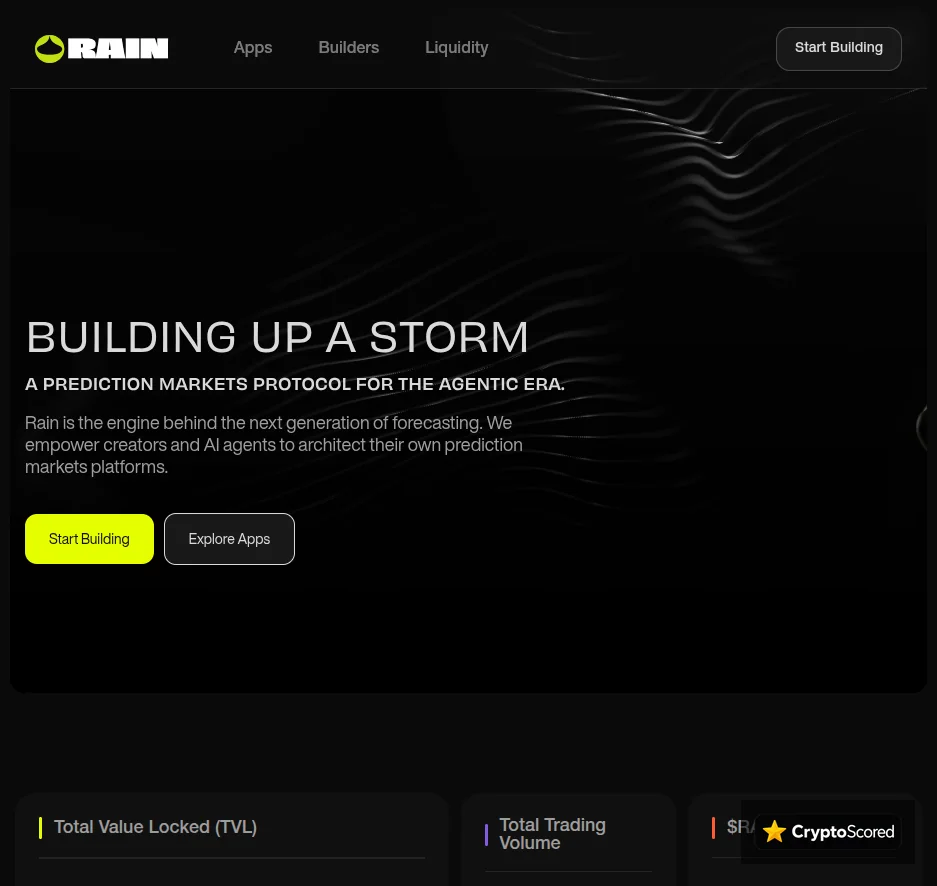 Rain website preview
