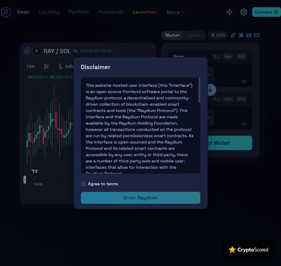 Raydium website preview