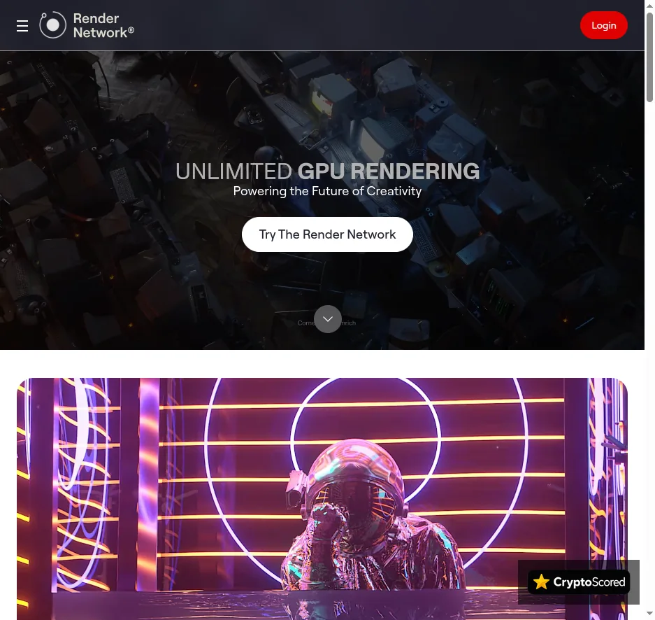 Render Network website preview
