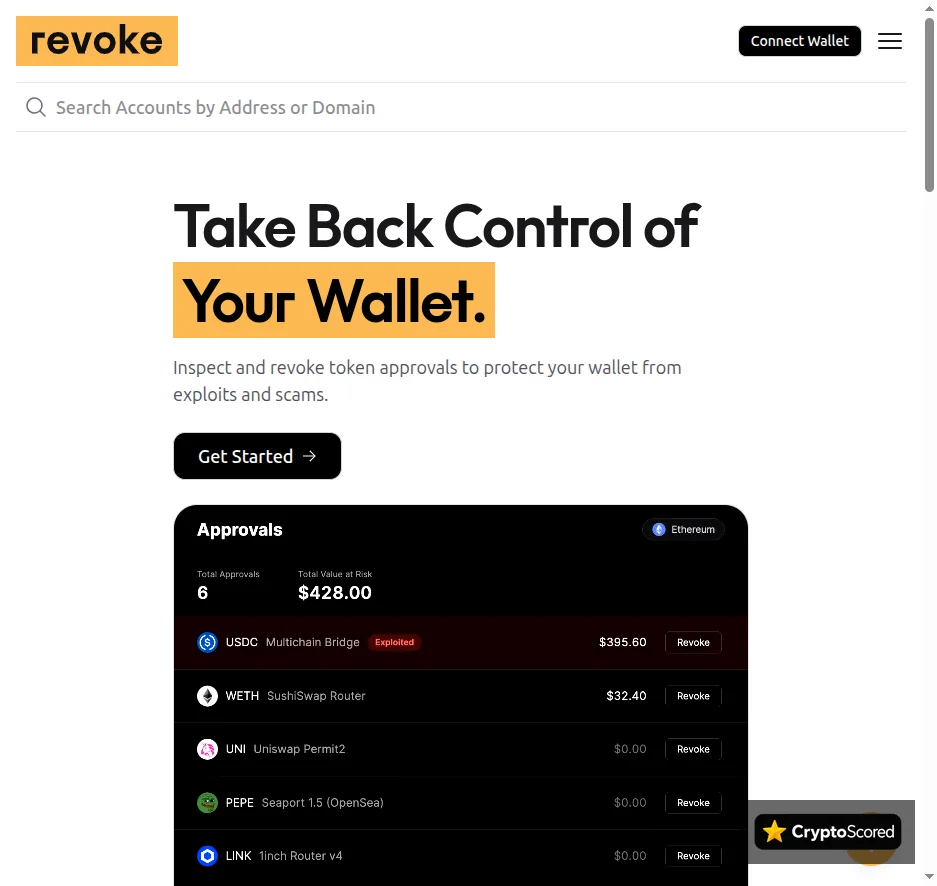 Revoke.cash website preview