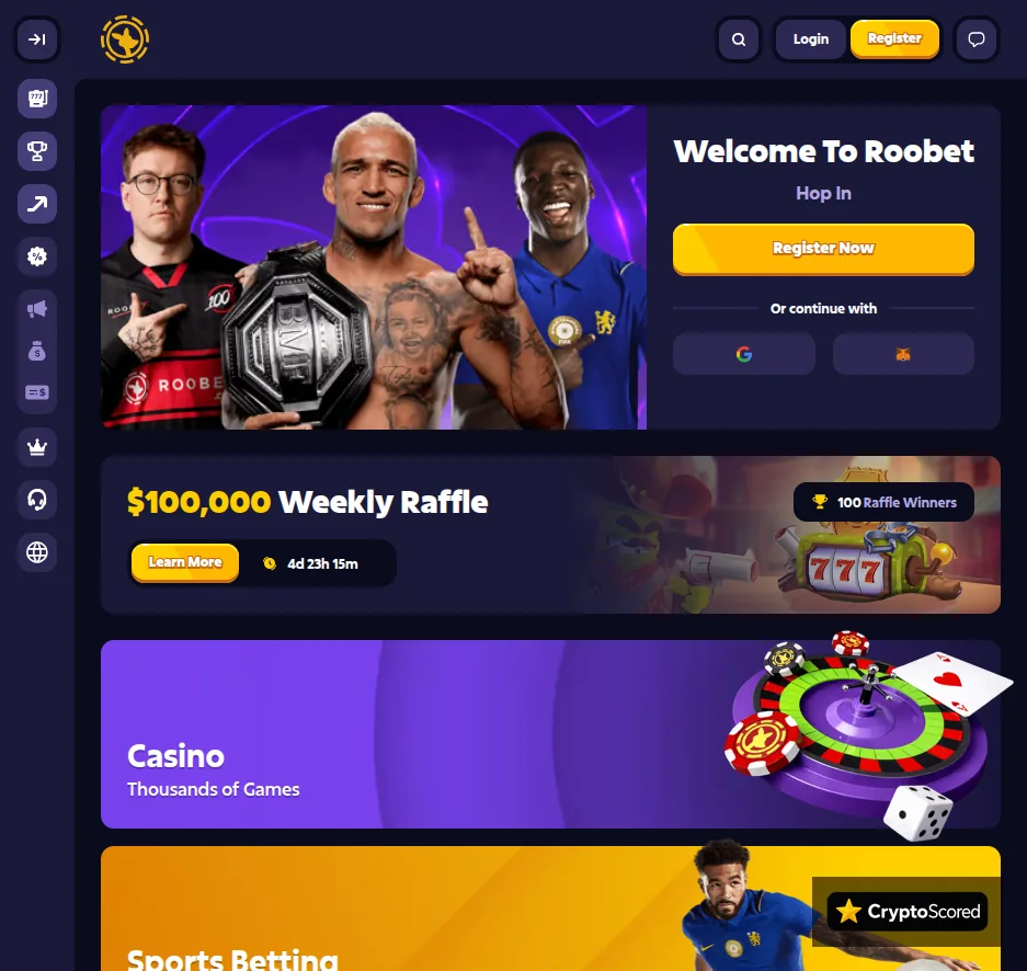 Roobet website preview
