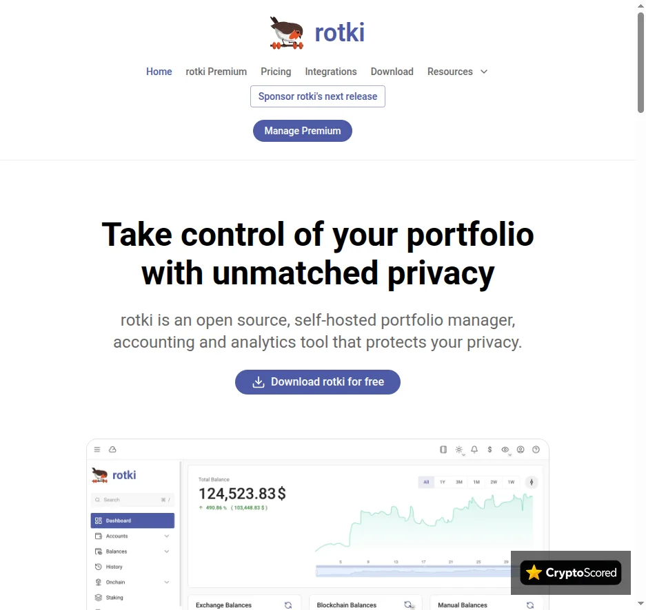 rotki website preview