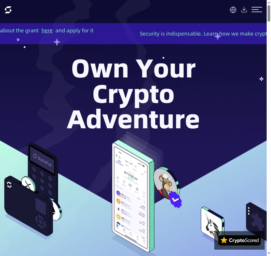SafePal website preview