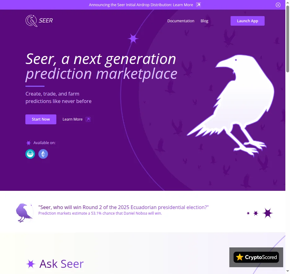 Seer website preview