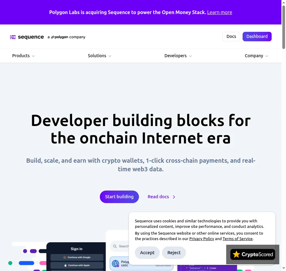Sequence website preview