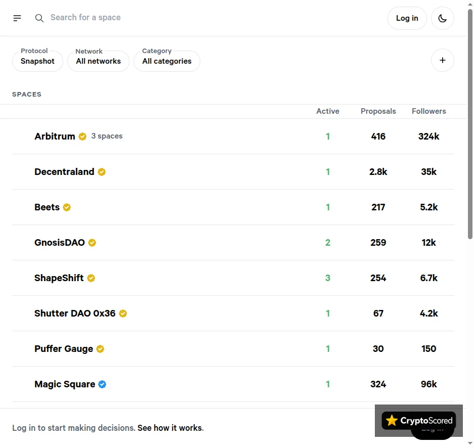 Snapshot website preview