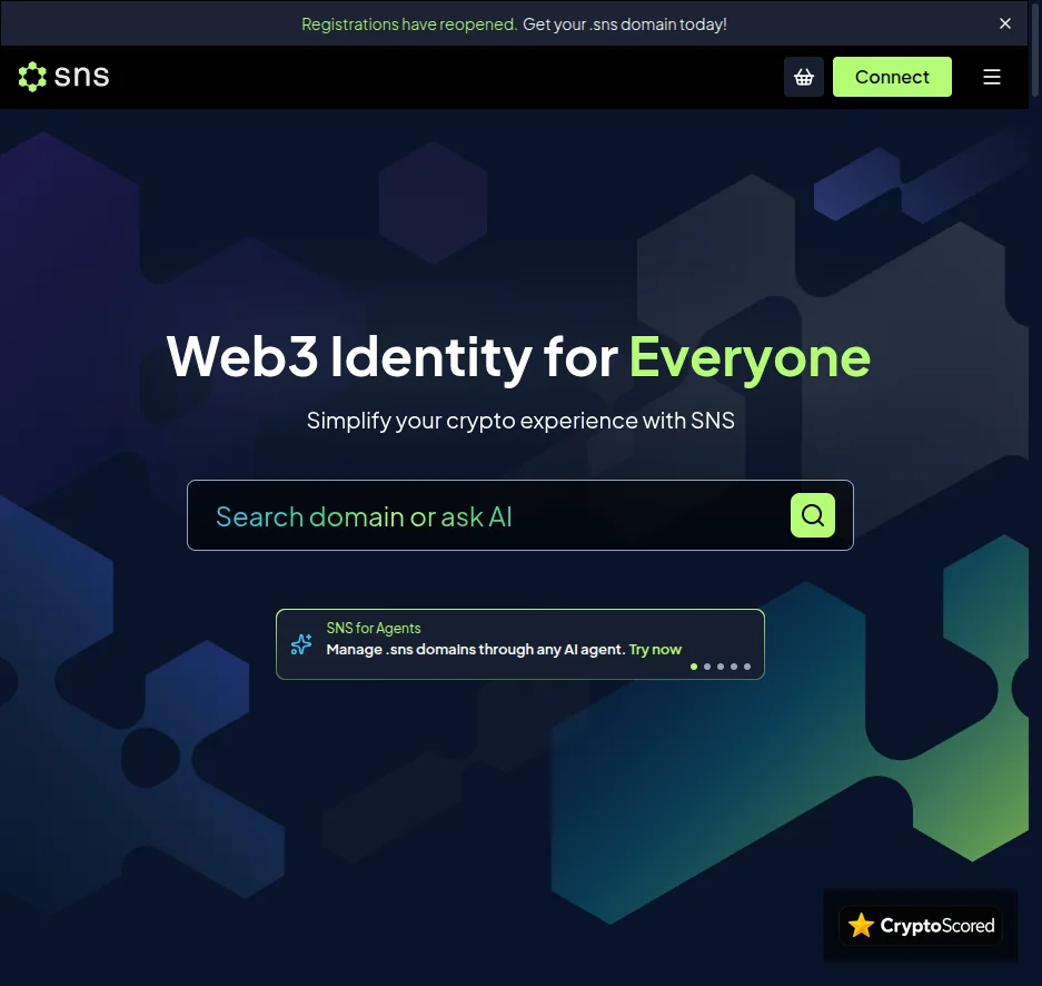 SNS website preview