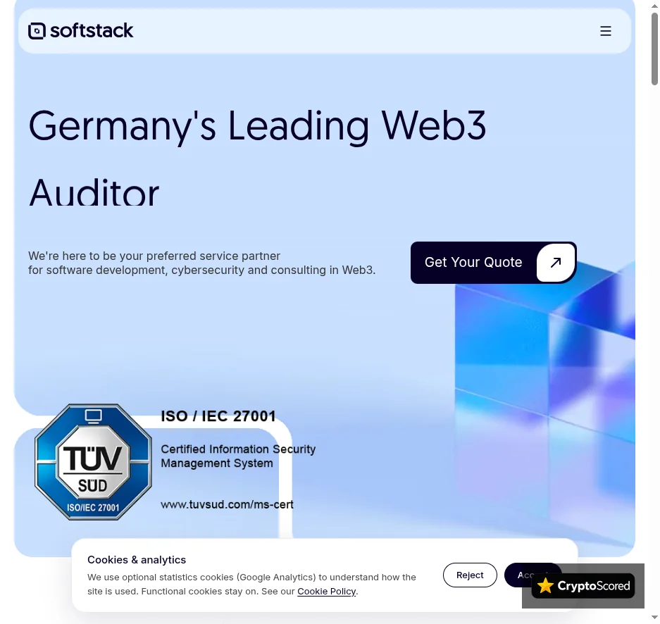 Softstack website preview