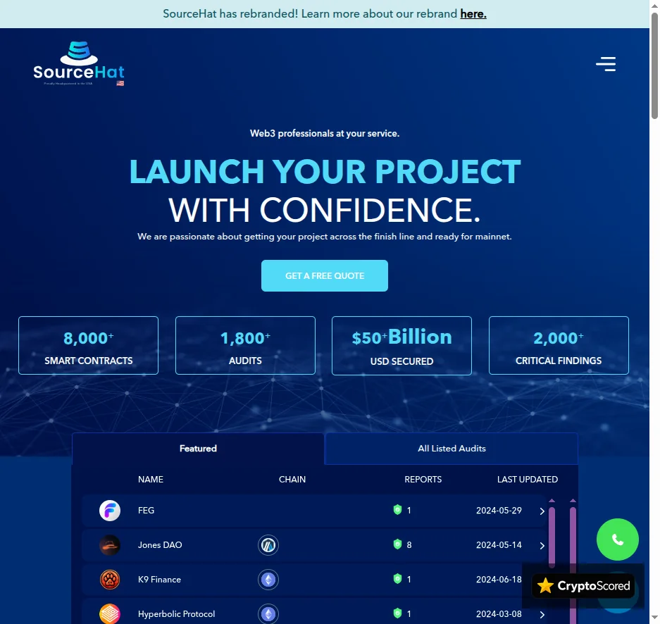 Solidity Finance website preview