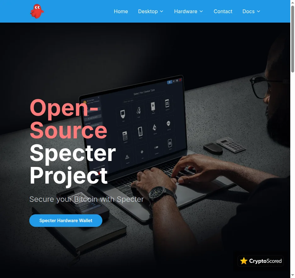 Specter website preview