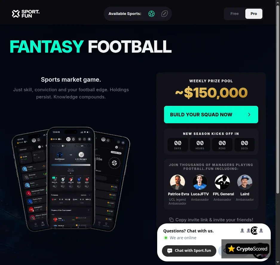 Sport.fun website preview