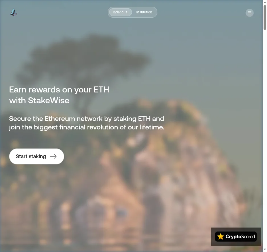 StakeWise website preview